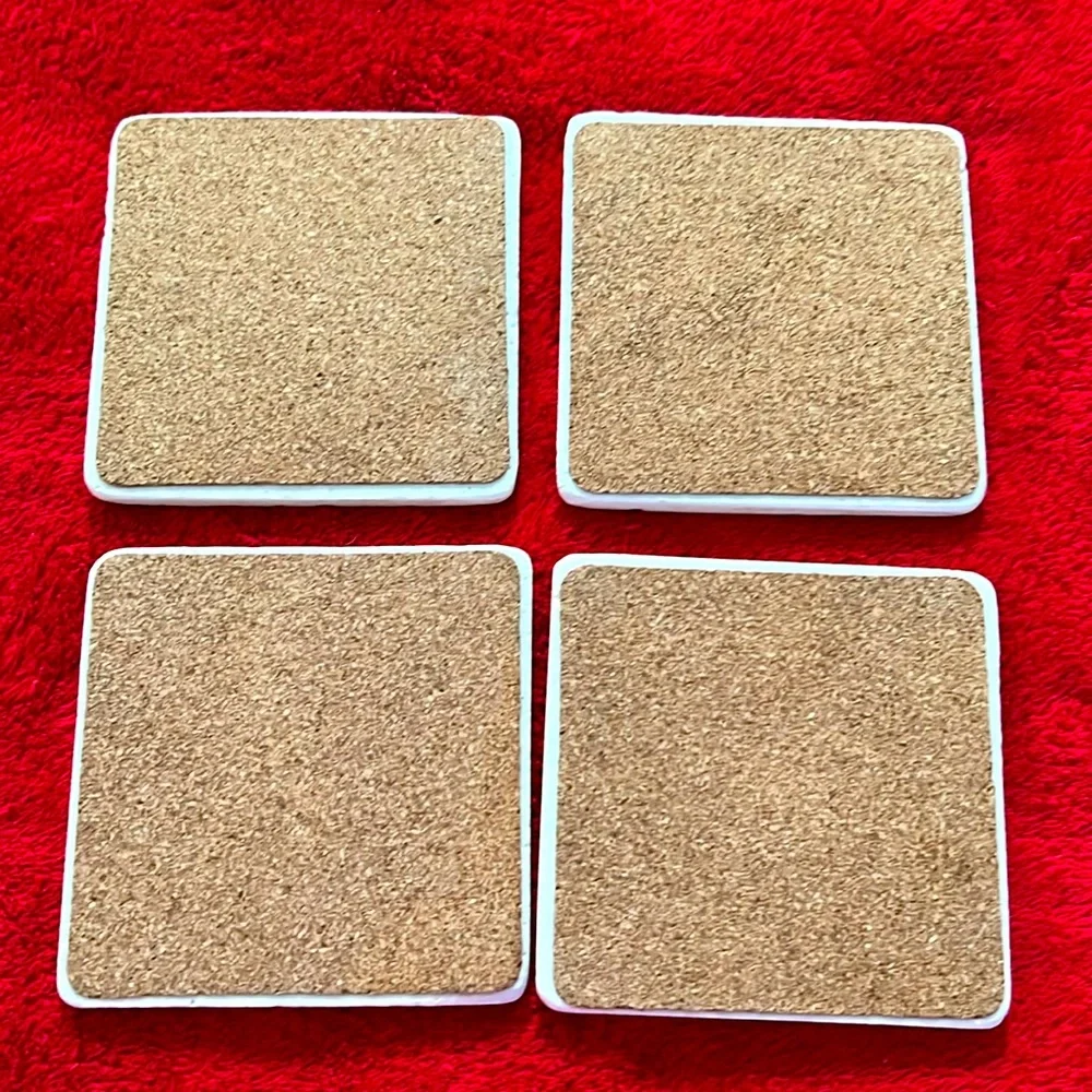 English Farm Animals Cows & Pigs Stone Coasters Set of 4